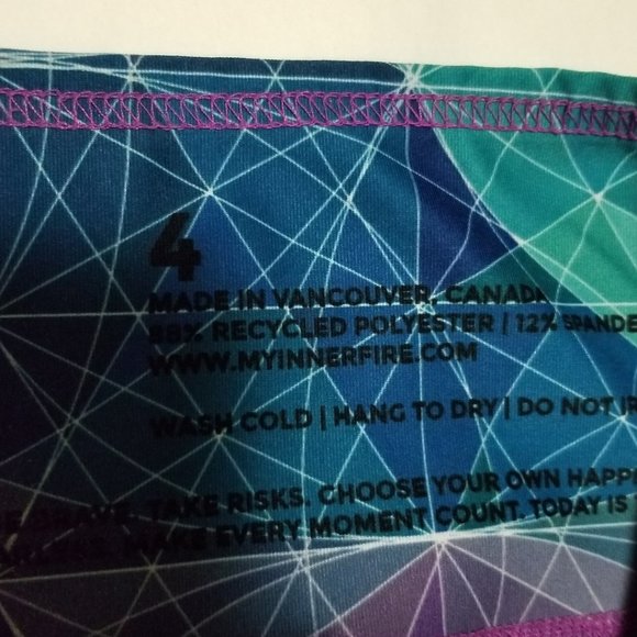 My Inner Fire Colorful Geometric Printed Recycled Polyester Leggings - Picture 6 of 6